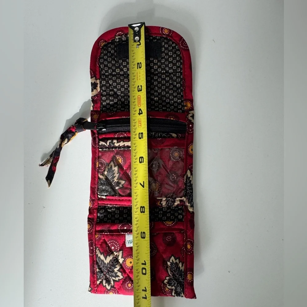 Retired Vera Bradley Provincial Red‎ Maple Leaf Villager Tote Bag And Wallet